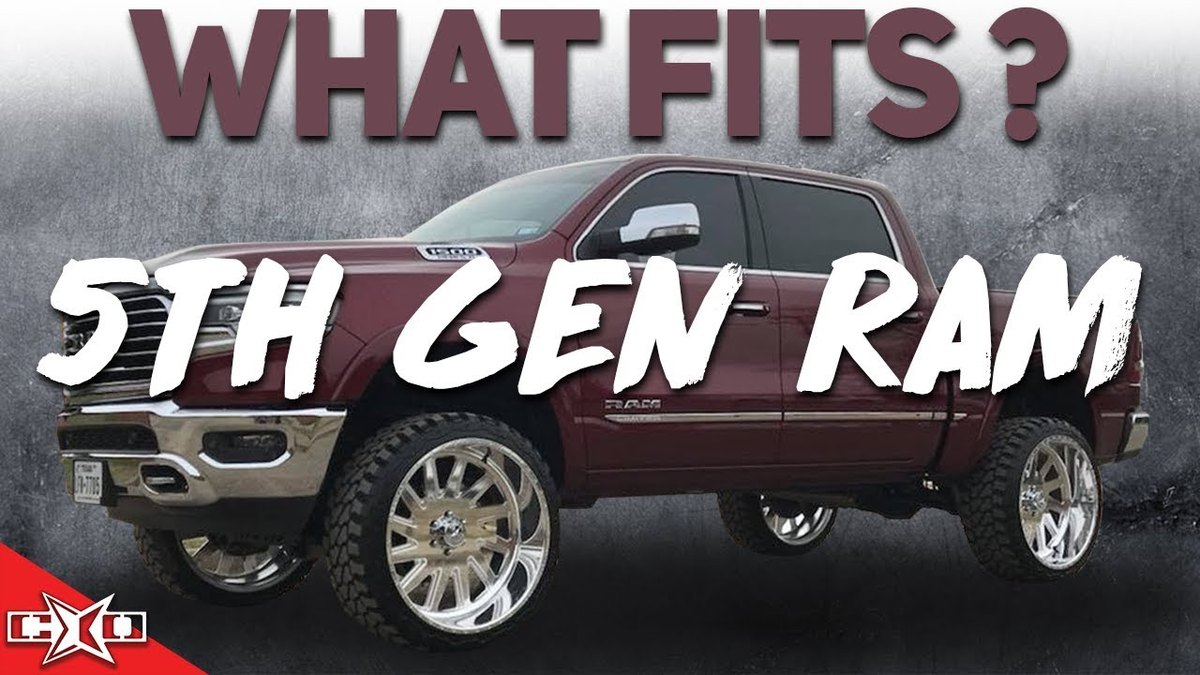 What fits? 5th gen Ram: a lifted Ram 1500 on big polished wheels
